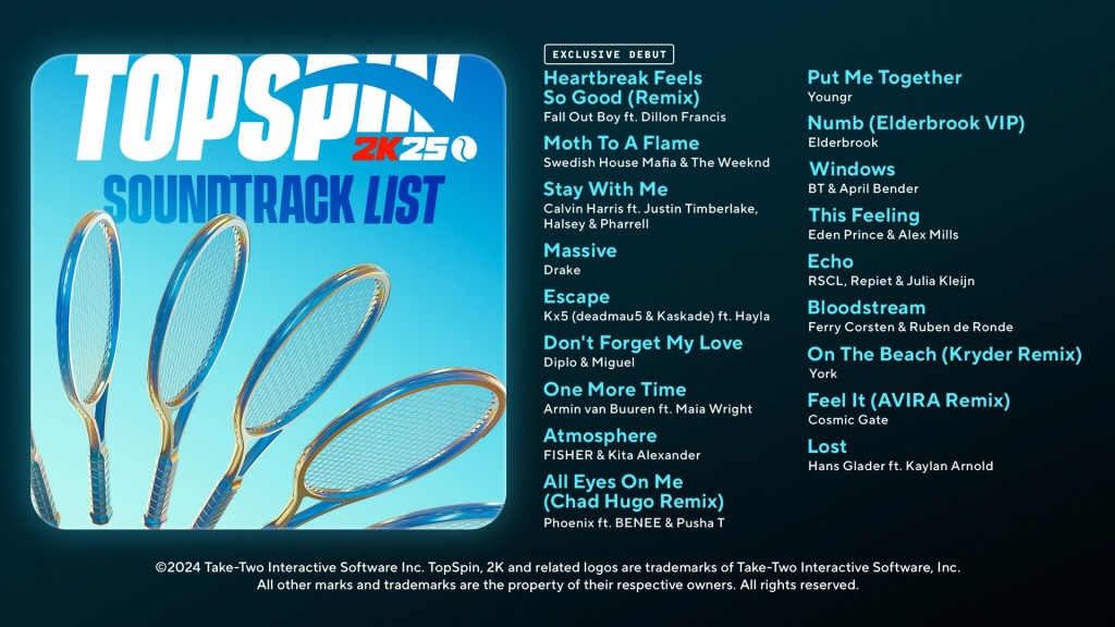 High-Energy TopSpin 2K25 Soundtrack And Score Announced